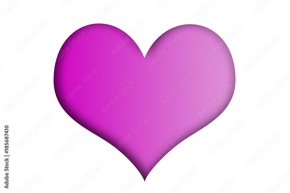 Corazón rosa femenino.