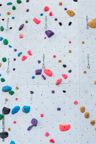 Fototapeta Naklejka Na Ścianę i Meble -  Climbing Wall at a Climbing Gym