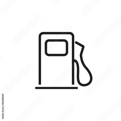 Petrol filling station line icon