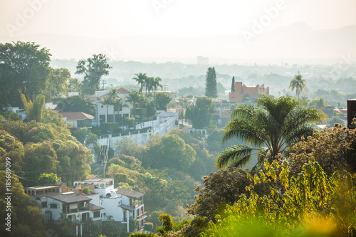 Beautiful Cuernavaca city landscape with houses photo