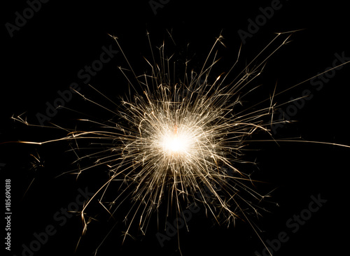 sparkler isolated on black background