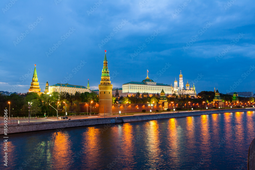 View of the Kremlin at night