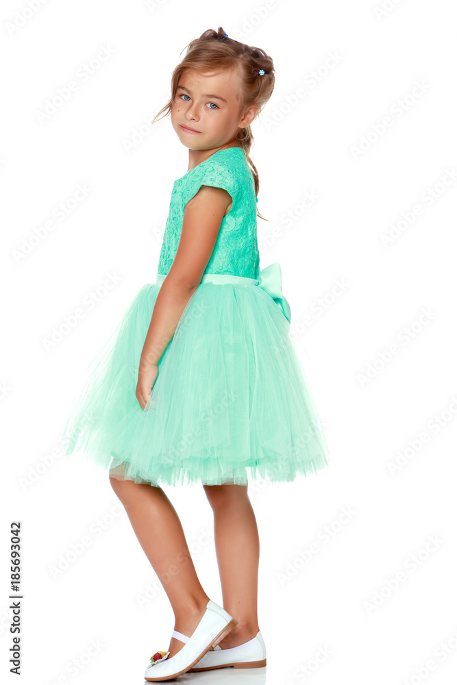 Fashionable little girl in a dress Fashionable little girl in a dress