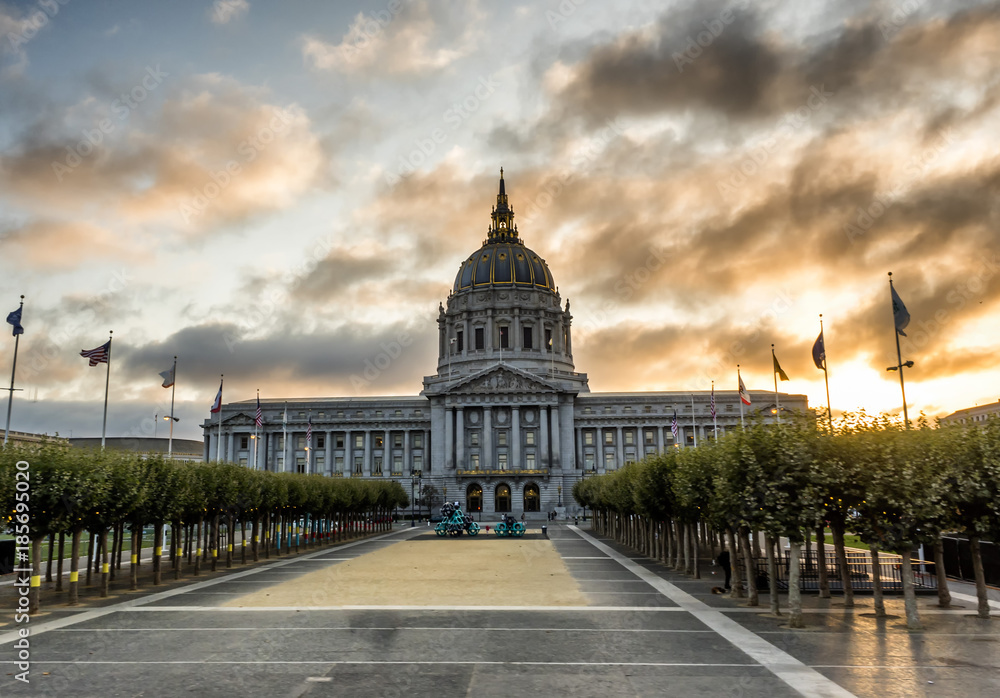 San Francisco City Hall Civic Center - San Francisco, California, CA, USA