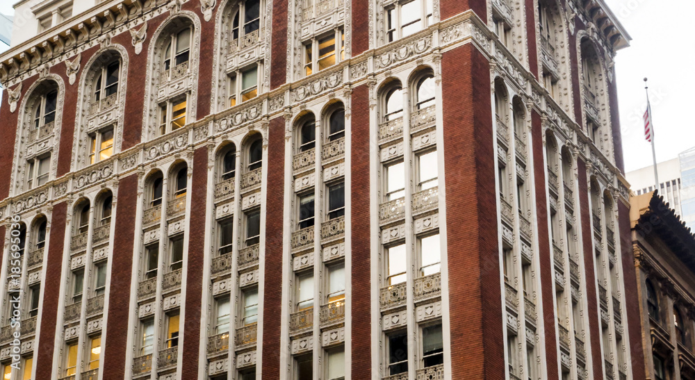 Fototapeta Finalcial District stary budynek architektura pejzaż - San Francisco, Kalifornia, CA, USA