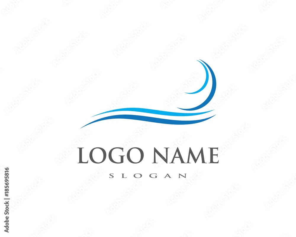 Water Wave symbol and icon Logo Template Water Wave symbol and icon Logo Template