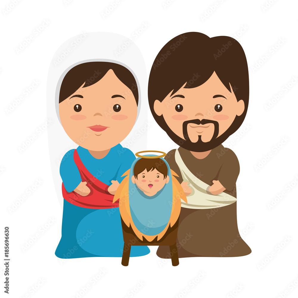 holy family christmas characters vector illustration design holy family christmas characters vector illustration design