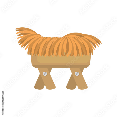 cradle of straw isolated icon vector illustration design