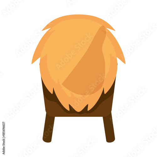 cradle of straw isolated icon vector illustration design