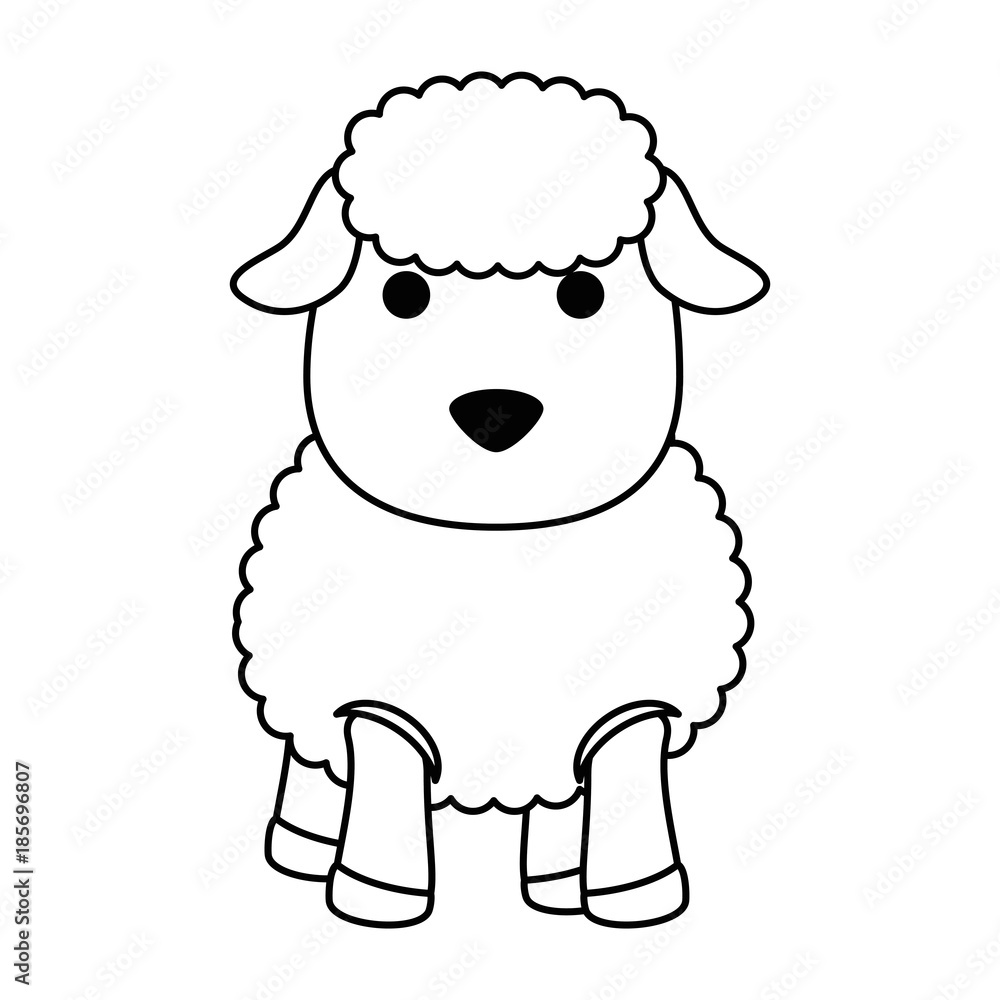 cute sheep character icon vector illustration design cute sheep character icon vector illustration design