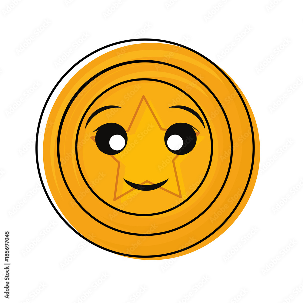 Fototapeta premium kawaii coin design
