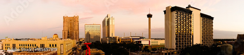 Fotografie San Antonio Skyline Wide Panoramic South Central Texas