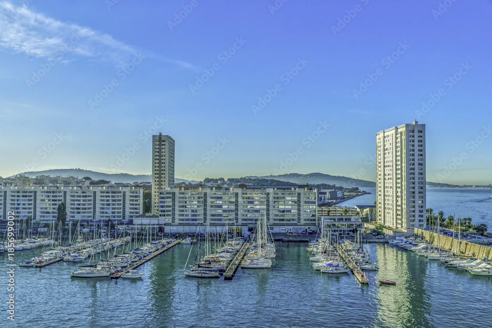 Harbor area of Toulon in southern France