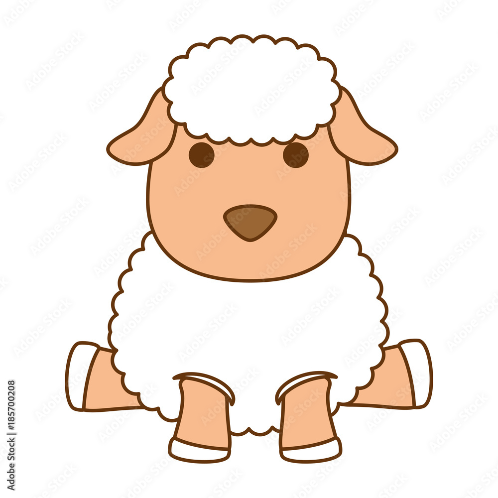 cute sheep character icon vector illustration design cute sheep character icon vector illustration design