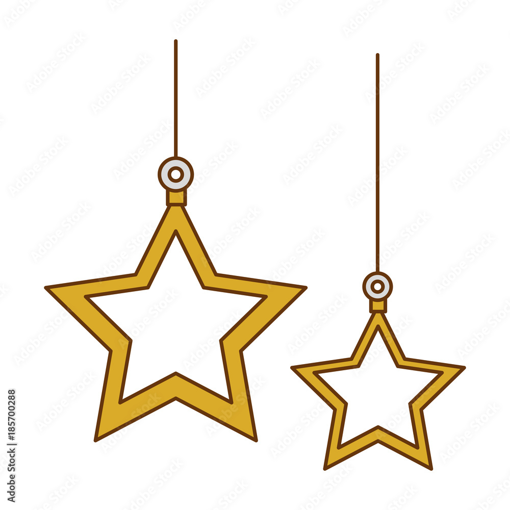 stars hanging decorative icon vector illustration design stars hanging decorative icon vector illustration design