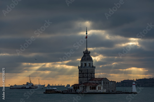 Maiden's tower Sunset uskudar Turkey