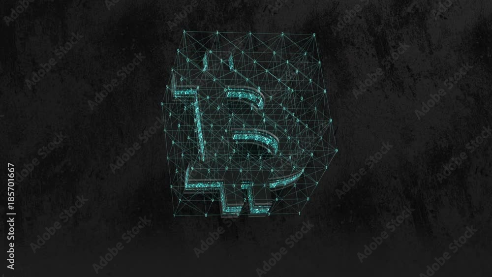 Cripto currency bitcoin. Global internet worldwide. Abstract Matrix Background. Binary Computer Code. Motion Tech Background.