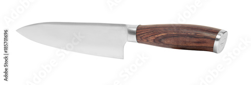 Kitchen knife on white background