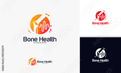 Bone Health logo designs concept, Bone Traetment logo template vector photo