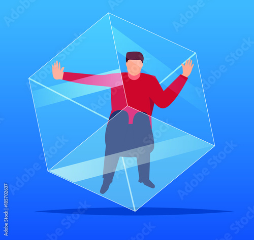 People trapped in the cube