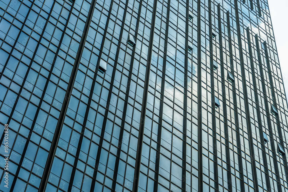 detail shot of modern business buildings in city detail shot of modern business buildings in city