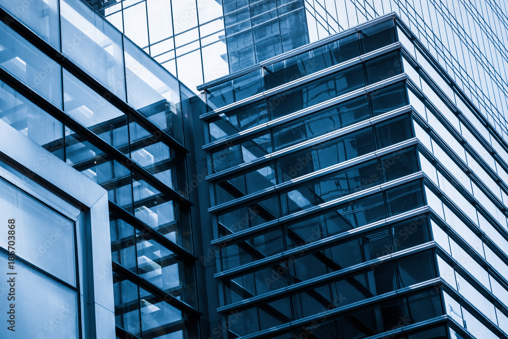detail shot of modern business buildings in city detail shot of modern business buildings in city
