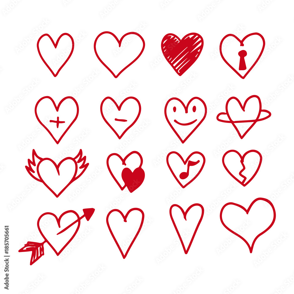 hearts icon design