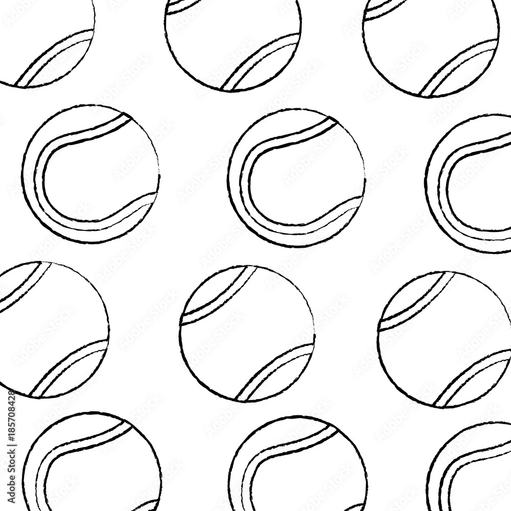 tennis ball pattern image vector illustration design black sketch line tennis ball pattern image vector illustration design black sketch line