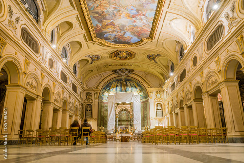 Photography Interior of Santa Cecilia church in Rome