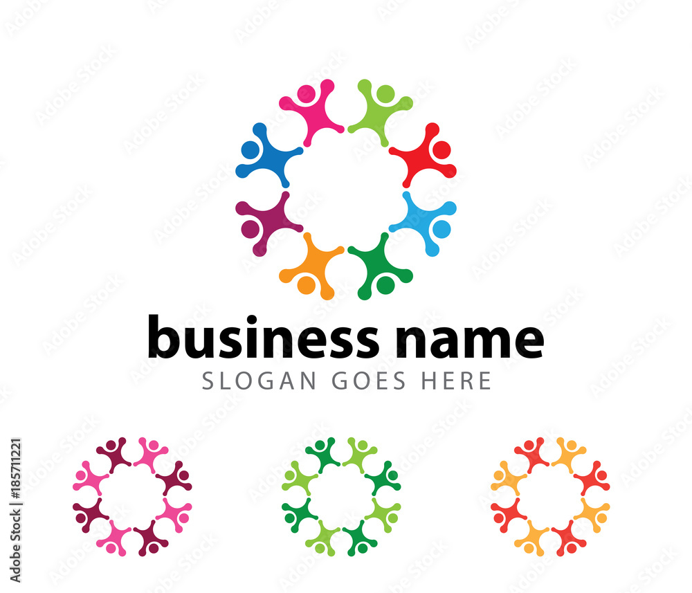people community group dance club unity vector logo design people community group dance club unity vector logo design
