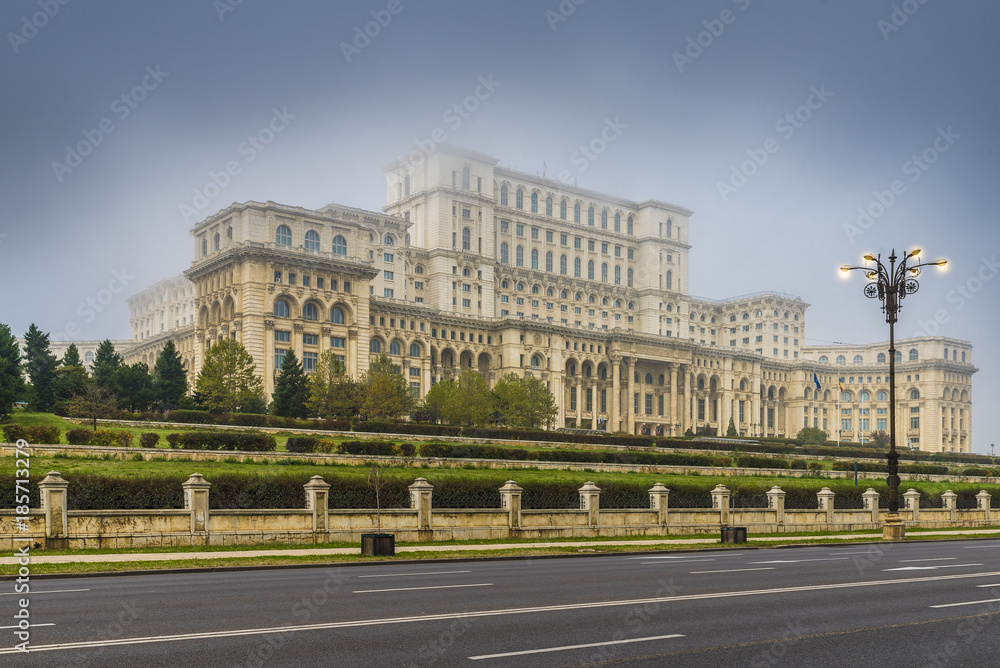 The Palace of the Parliament, Bucharest, Romania.