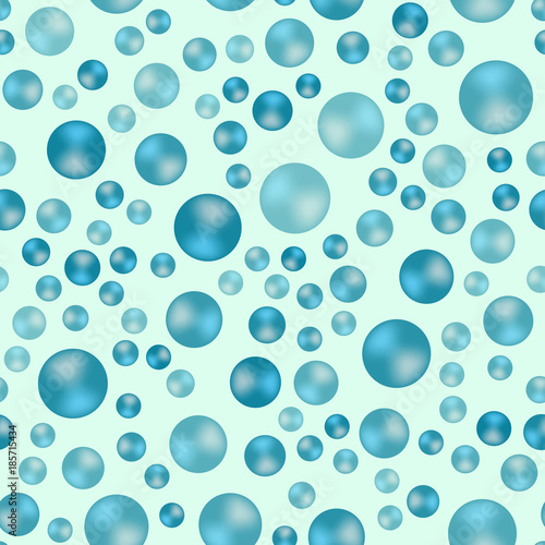 Blue circle seamless pattern. vector.