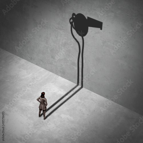 Obraz na plátně Female Whistleblower