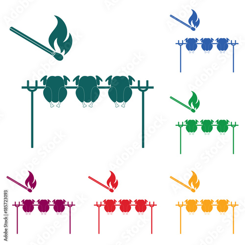 Grilled chicken icon