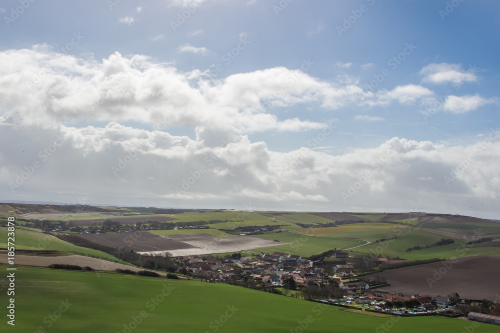 Naklejka premium Village of Escalles in northern France