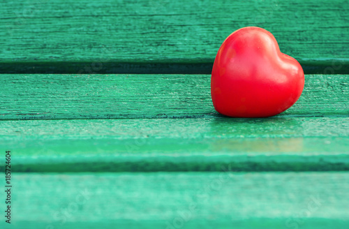 Red heart in vintage.