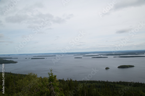 Järvi maisema Kolilta, lake landscape on the mountain Koli, summer  photo