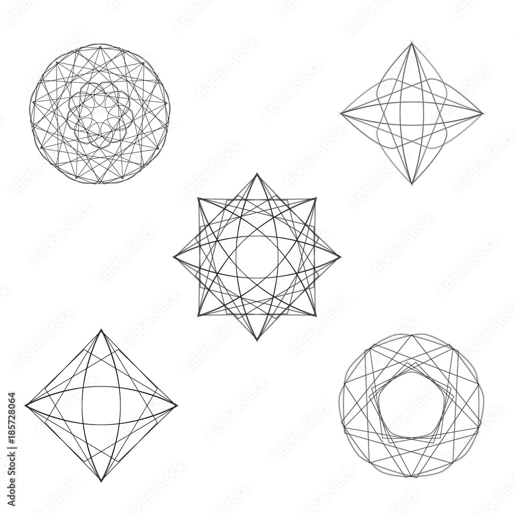 Holiday patterns of stars of snowflakes and flowers for gifts Holiday patterns of stars of snowflakes and flowers for gifts