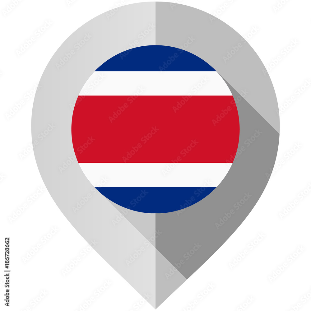 Marker with flag for map Marker with flag for map