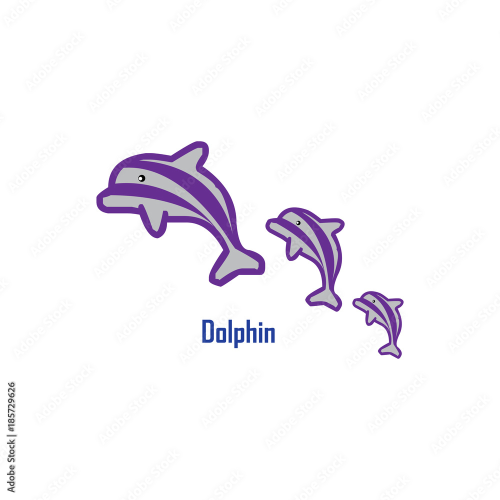 Three Dolphin Vector Template Design Three Dolphin Vector Template Design