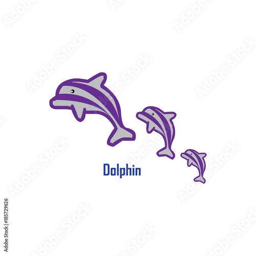 Three Dolphin Vector Template Design