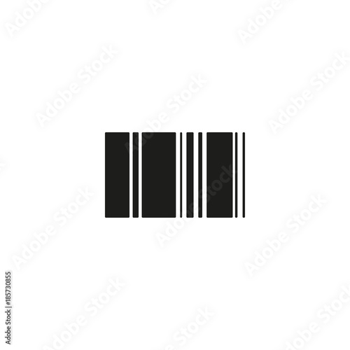 Barcode icon vector illustration. Linear symbol with thin outline. The thickness is edited. Minimalist style. Exclusive quality of execution in material design. Line thickness 20 px