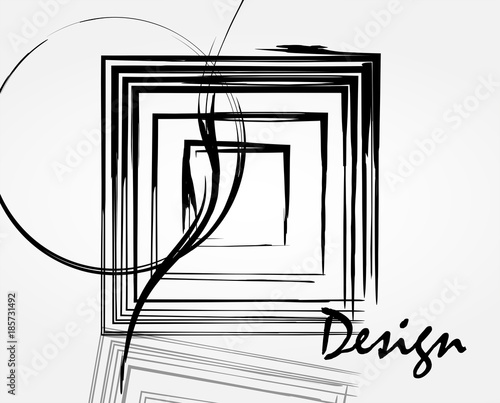 Design composition. The composition is based on smoothness and is based on a square and a circle.