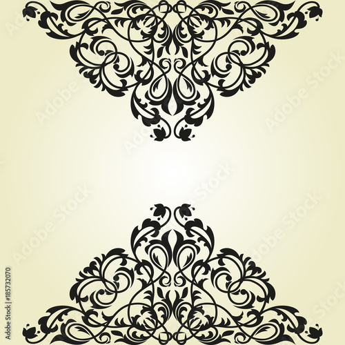 Ethnic vintage ornament background. Invitation in a retro style.