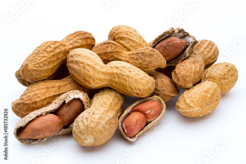 Wallpaper Mural Dried peanuts on the white background. Torontodigital.ca