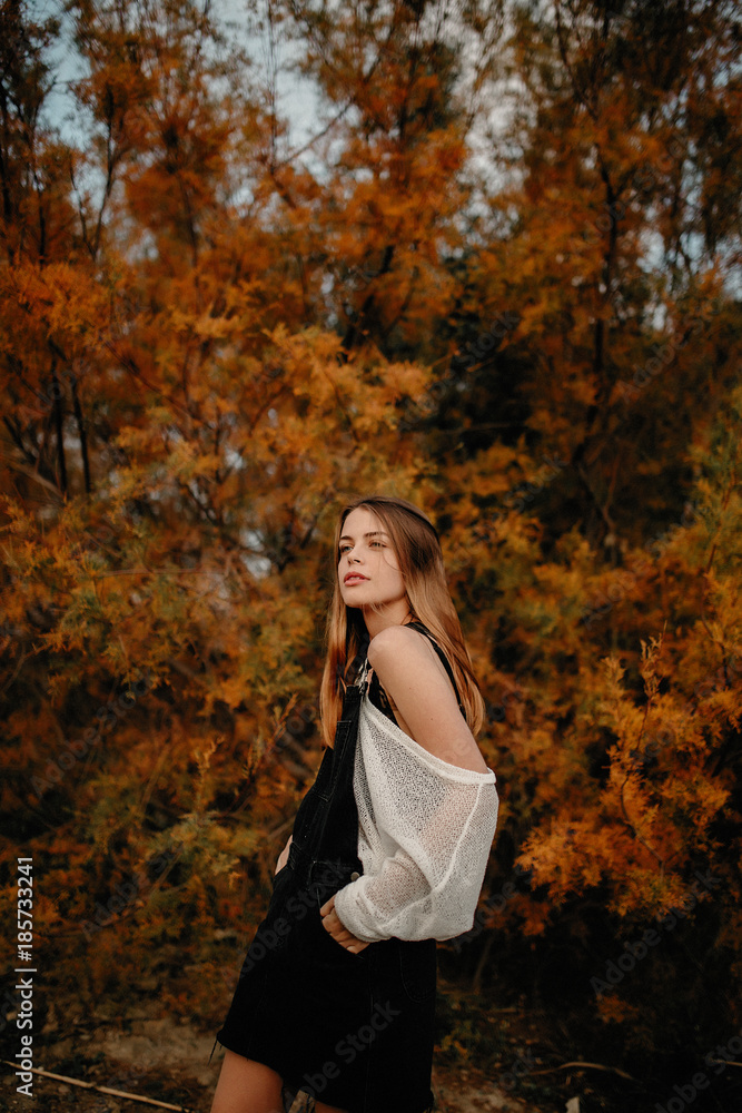 young blond girl autumn young blond girl autumn