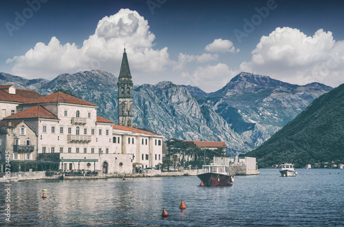 Old historical town Perast on a coast