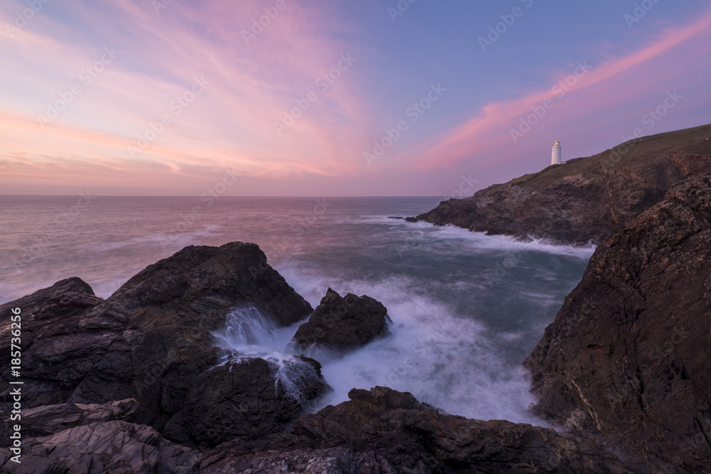 Trevose Head Lighthouse in North Cornwall.