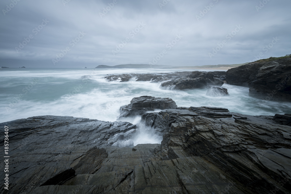 Chair Cove near Constantine Bay in North Cornwall. Chair Cove near Constantine Bay in North Cornwall.
