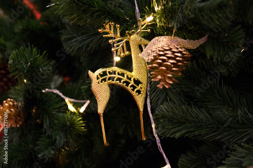 Close up of christmas tree